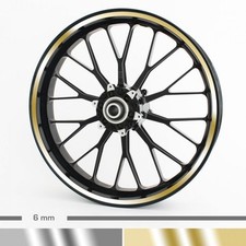 Chrom Felgenrandaufkleber 6 mm 10"-25" Auto Motorrad Auto, Motorrad, Wohnmobil