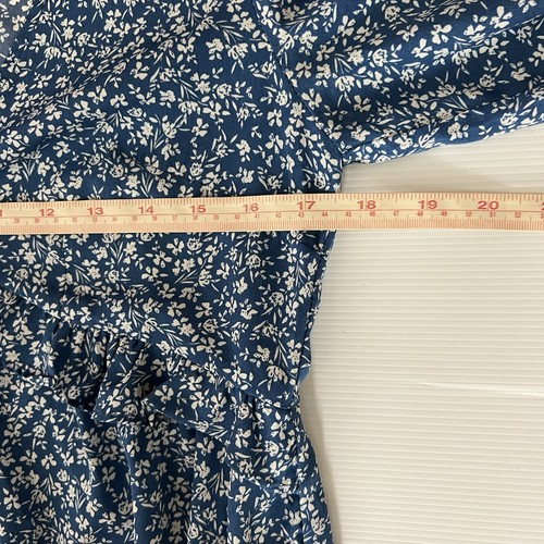 Petal And Pup Dress Womens 8 S Floral Blue Midi Relaxed Fit Peasant Boho Cottage - Picture 12 of 13