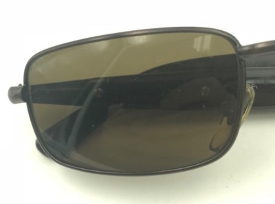 Vintage Police 1429 K05 Brown Metal Rectangle Sunglasses Italy