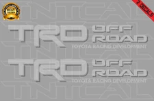 TRD OFFROAD Decal Set Fits Tacoma Tundra Bedside Vinyl Sticker silver/gray