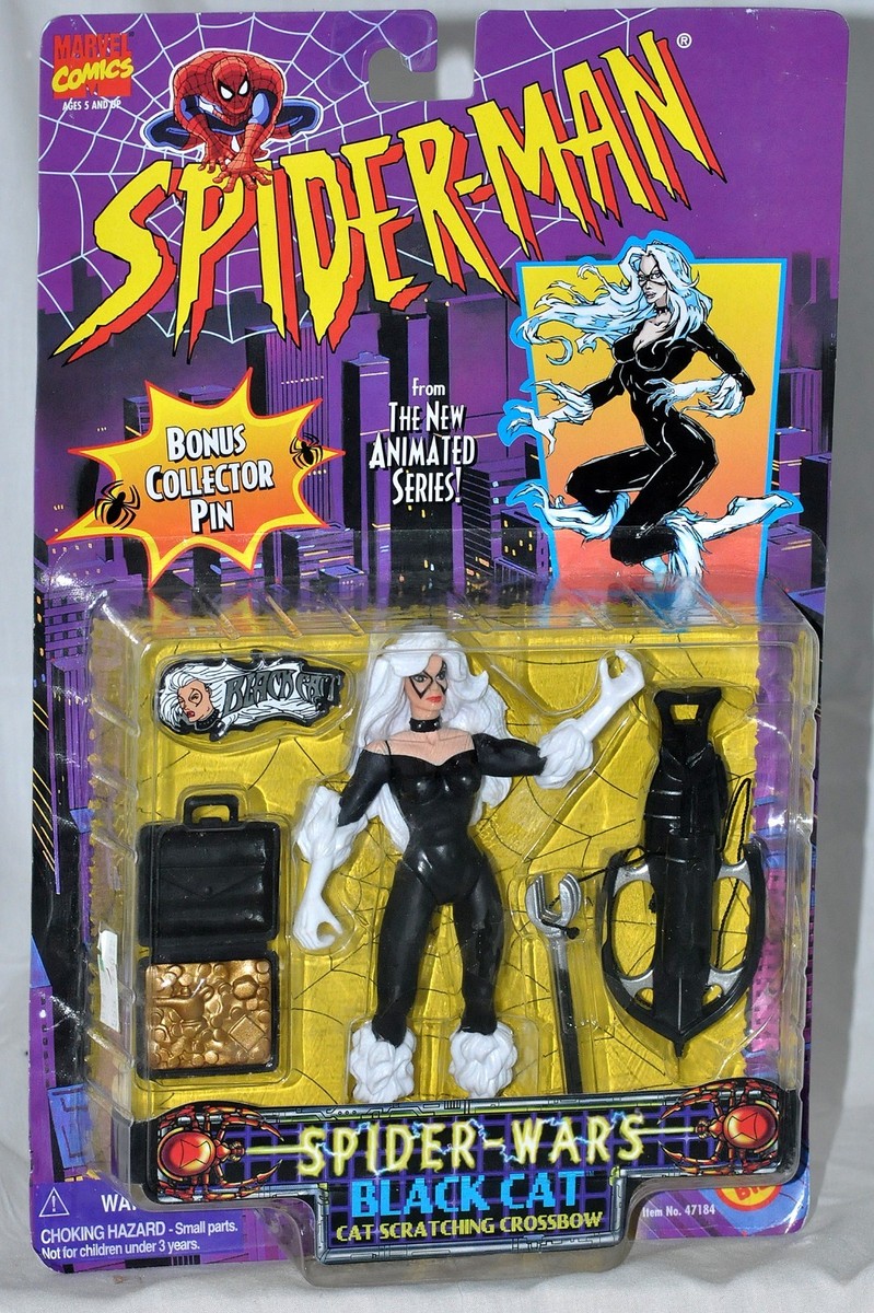 ぴ*ん様 【業界最安値】アメックス　ノベルティ　ブラック　おもちゃ　ユリースズカ Marvel Comics Spider Man Animated Series Black Cat figure