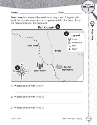 180 Days : Social Studies, Geography for 2Nd Grade Practice Workbook for Clas...