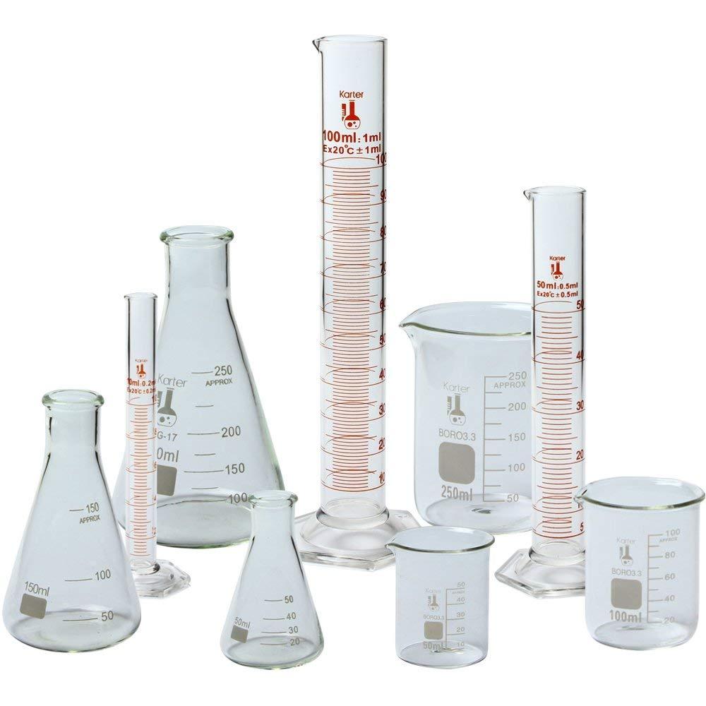 Borosilicate Glass 3.3 Lab Beaker Set Pyrex Graduated Beaker