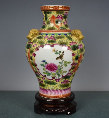 superb antique chinese famille rose porcelain vase