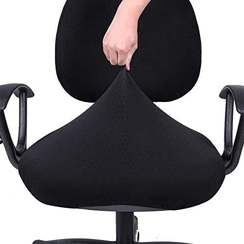smiry Stretch Jacquard Office Computer Chair Seat Cover Black eBay