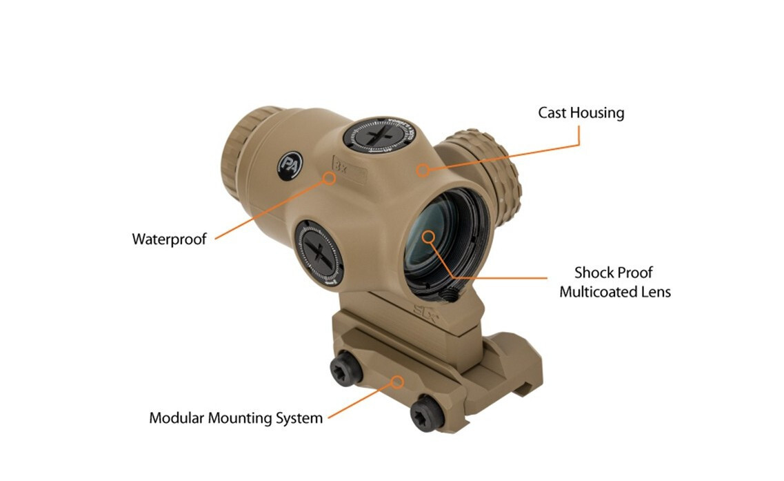 Primary Arms SLx 3x MicroPrism Red Illuminated Prism Scope