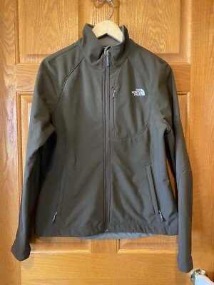 CO47 The North Face Apex Bionic Windwall Soft Shell Jacket Brown Womens  Large