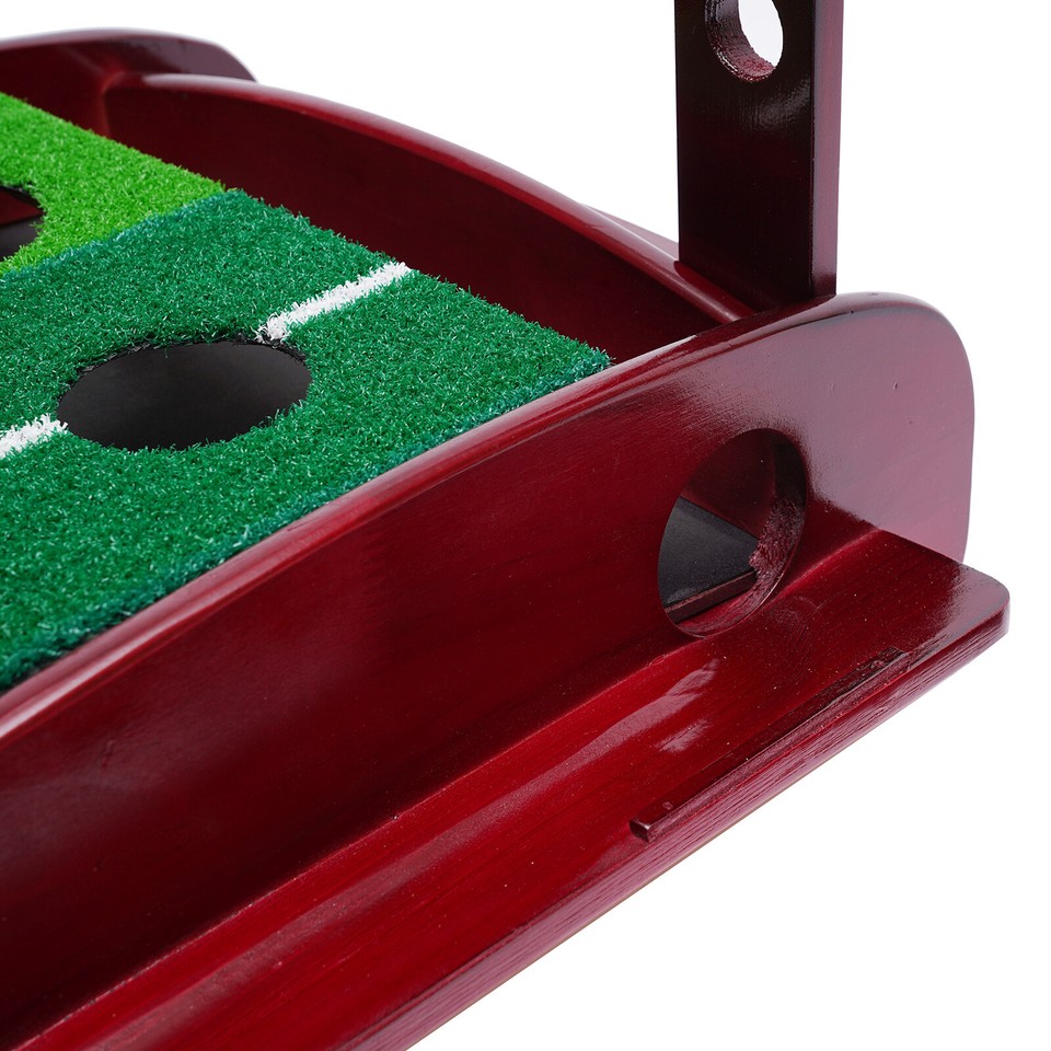 Indoor Golf Putting Green Practice Mat Exerciser W/Auto Ball Return