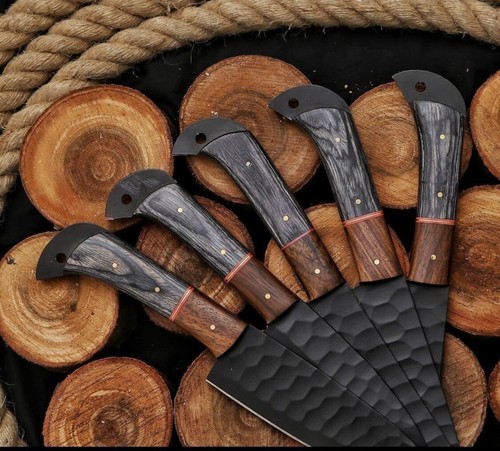CUSTOM HANDMADE D2 STEEL CHEF KNIFE KITCHEN SET 100% top quality COMES WITH BAG - Picture 3 of 3