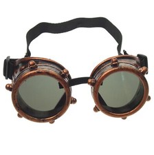 Steampunk Goggles Copper Finish Goth Cyber Costume Accessory Halloween Victorian