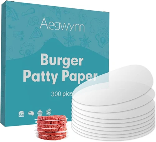 Aegwynn Hamburger Patty Paper round 4 Inch 300 Pcs, Parchment Burger Papers Non - Picture 1 of 2