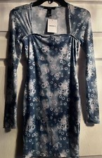 Mesh Floral Print Mini Dress