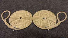 2 X 6 MTS OF 16MM SYNTHETIC HEMP TRADITIONAL MOORING ROPES BARGES CANAL BOATS