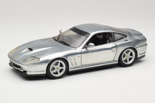 25740 Ferrari 550 Maranello Chrome Silver Hot Wheels 1/18