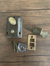 NOS Russwin Adjustable Mortise Cylinder Vintage Deadbolt With Key Hardware