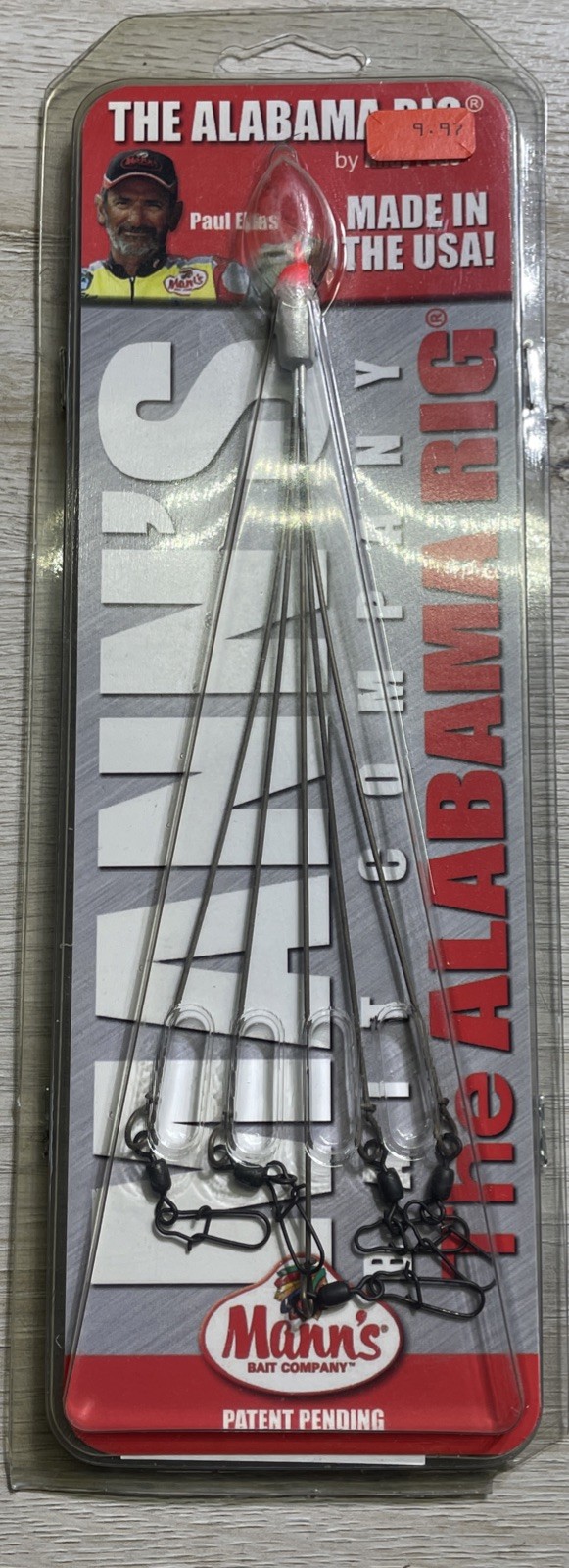 Mann's•The Alabama Rig •Paul Elias Fishing Lure• 6.5" • Pearl Black•NEW - Image 1