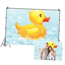 Backdrop 5x4 ft Swimming Rubber Duck Bubble Ducky Toy 5W x 4H FT Yellow Duck
