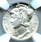 1942 Mercury Dime, NGC MS 66