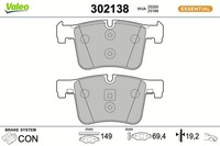 Bremsbelagsatz Scheibenbremse Essential Valeo 302138 FüR Bmw 3Er Touring F31 F30