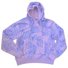Columbia PFG Hoodie Womens Medium Purple Floral Leaf Performance Fishing Gear