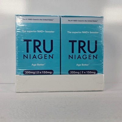 2 Pk Tru Niagen 300mg NAD+ Booster 120ct 150mg Capsules Exp 04/2028