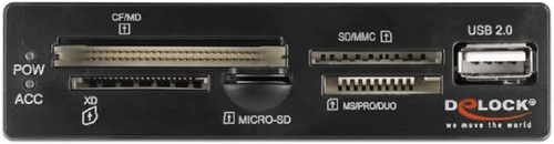 Delock 3.5″ USB 2.0 Card Reader 5 Slot + 1 x USB 2.0 Type-A Female - 第 3/5 張圖片