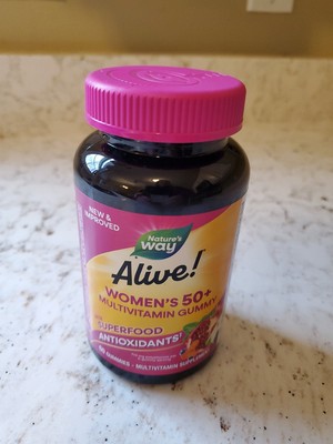 Nature's Way Alive! Women s 50+ Gummy Multivitamin, Supports Multiple Body Syste
