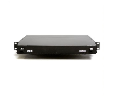 (NO BOX) Amphenol Telect C2E-01U Fiber Distribution Chassis 1RU Base 12 modules