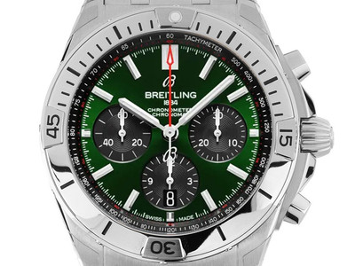 Breitling Chronomat B01 Green Dial Stahl Ref.AB0134101L1A1 Ungetragen