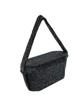 Vintage 1930/40s Sparkling Black Micro Beaded Evening Cocktail Bag Purse