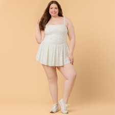 Blogilates Women's Mommy  Me Princess Bow Back Dress - White Floral