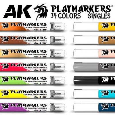 AK Interactive: PLAYMARKERS - Acrylic Paint Marker - Singles 34 Colors