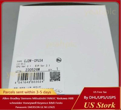 1PCS Brand New Omron CJ2M-CPU34 CJ2MCPU34 Fast delivery