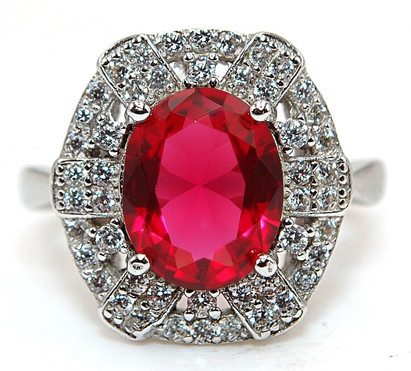 3CT Heat Treated Rubellite Tourmaline 925 Sterling Silver Ring Sz 8 MM3-6