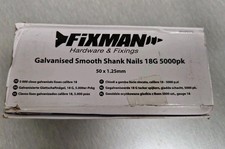 Image of Fixman - Galvanised Smooth Shank Nails 18G 5000pk - 50 x 1.25mm
