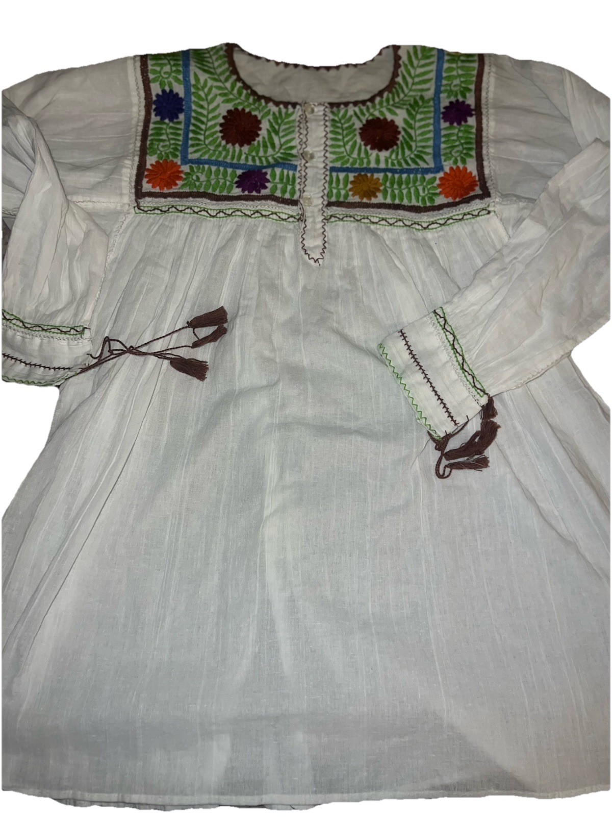 1960s Vintage Hippie Folk Ukranian Blouse - image 4