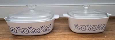 CorningWare Casserole Baking Dish Set of 2 Oceanview 2L A-2-B 1.5L A-1.5-B Lids