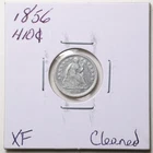 1856 H10C Seated Liberty Half Dime with XF Detail Cleaned #6926