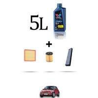 Hoffcar Wartungskit 3 Filter Und 5L ÖL FüR Mini Cooper 1.6 85Kw Ab 2001