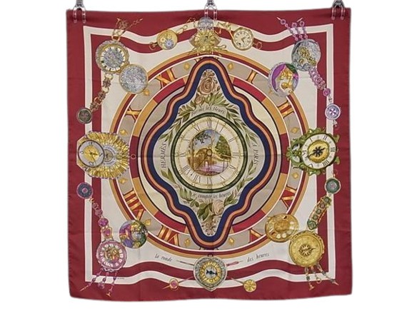 HERMES Carre 90 Silk Scarf Multicolor Women Floral Design Among the Flowers PF7C27