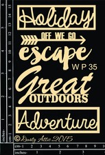 Dusty Attic Chipboard 4x6 - Word Pack 35, DA1461