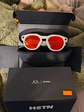 Oakley Meta HSTN White Grey Frame Prizm Ruby Lens Sunglasses With Case In Box