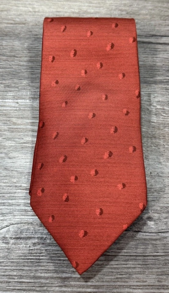 Vestido de negocios de diseñador de lujo vino seda rojo cereza corbata HERMES Paris FRANCIA 🇫🇷 Foto 2 de 4