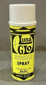 Rare 1960’s -70’s Luna Lite Ultraviolet Lamps Luna Glo Invisible Spray Paint Can