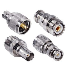 TUOLNK 4pcs PL259 SO239 to BNC Adapter Coax Connector, UHF silver