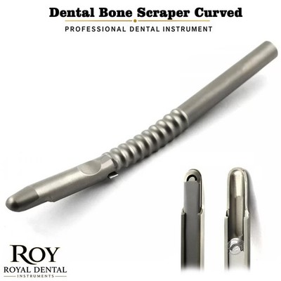 Dental Bone Scraper Harvester Curved With Blade Implant Bone Grafting Collector 
