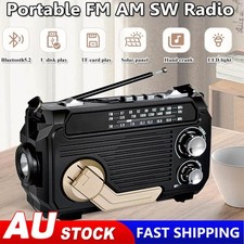 Emergency Receiver Hand Crank Radio Solar Powered Radio FM AM Bluetooth Speaker