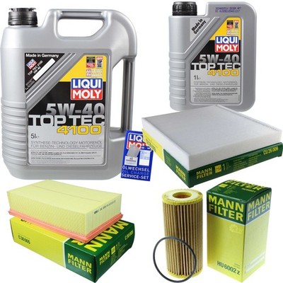 INSPEKTIONSKIT FILTER LIQUI MOLY ÖL 6L 5W-40 für VW Golf VII 5G1 BE1 2.0 GTI