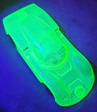 Vintage Friction Car Japan Green Plastic Glows In Black Light Non Working