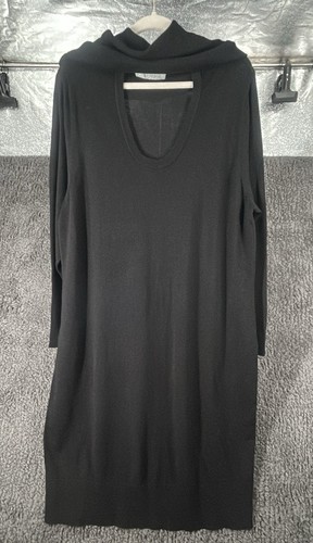Lane Bryant Womens Plus Size 18/20 Black Solid Midi Sweater Dress : Brand New!! - Picture 2 of 7